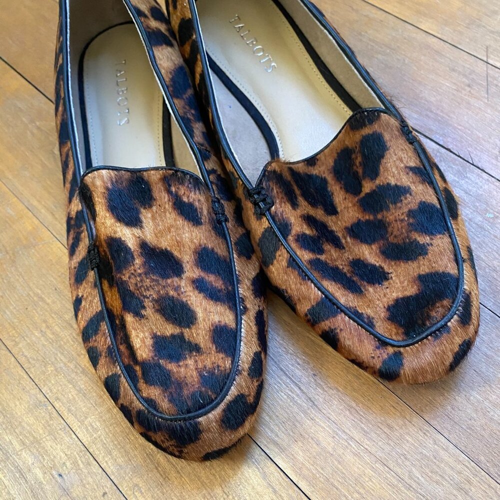 Talbots - Ryan Leopard Haircalf Flats - Picture 7 of 9